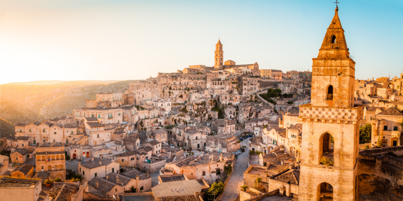 Photo of Italian town on a hill