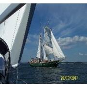Irish Sail Training Ship under way with a beam wind